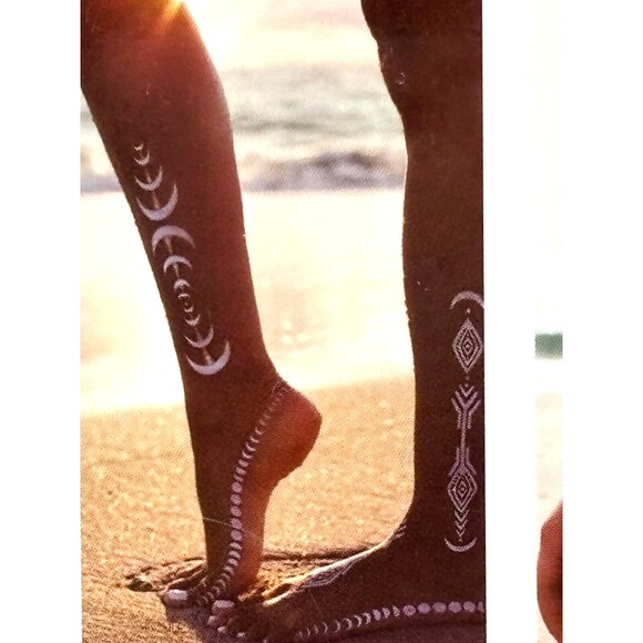 Flash Tattoos Lunar Love Authentic Metallic Temporary Tattoos 4 Sheet Pack - Picture 3 of 12